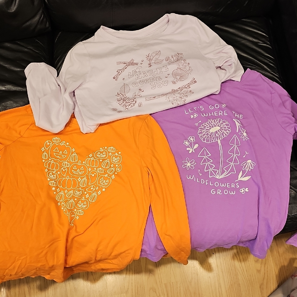 Cat & Jack Orange and White Shirts
